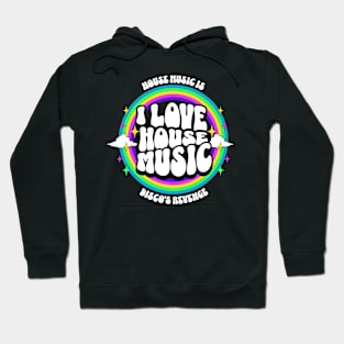 HOUSE MUSIC  - I Love Rainbow Circle (White/ Hoodie